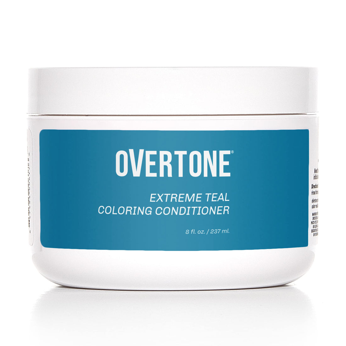 Overtone Color Depositing Semi-Permanent Hair Dye Conditioner - 8 oz For Natural & Color-Treated Hair, Moisturizing Shea Butter & Coconut Oil - Vegan & Cruelty-Free, Extreme Teal