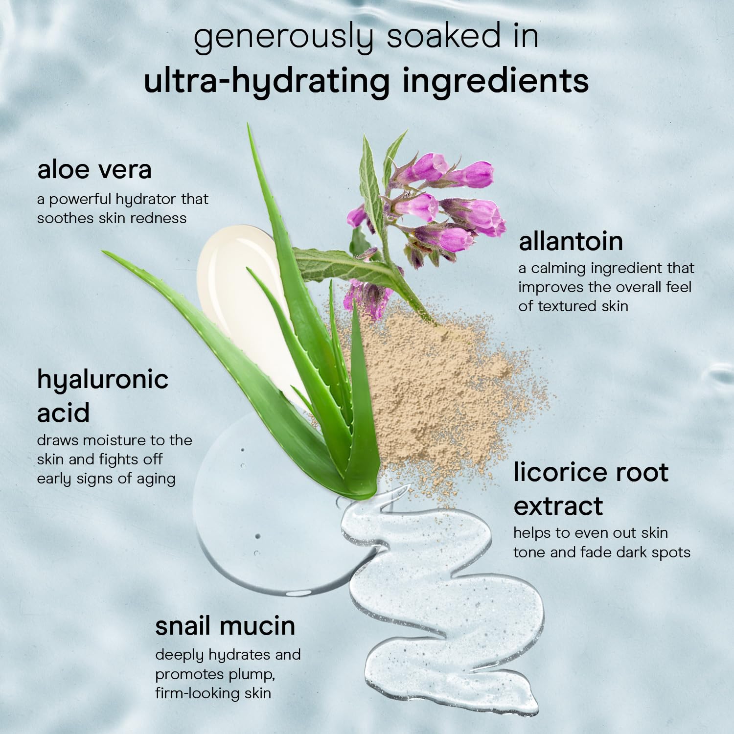 Baebody Snail Mucin Face Sheet Mask (6 pcs) - Anti Aging and Moisturizing Face Mask with Hyaluronic Acid - Deep Hydration for Youthful Skin