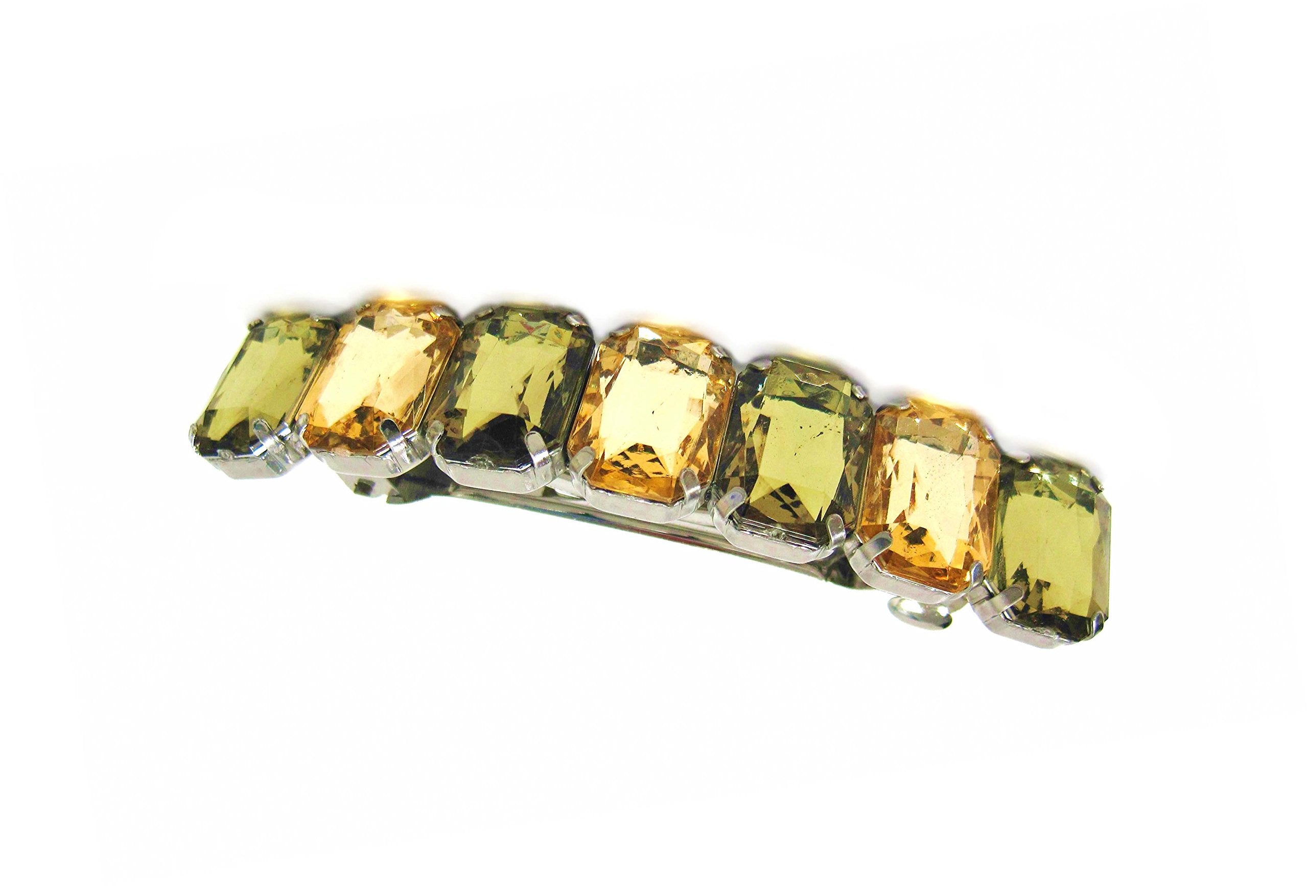 Linpeng Beaded Hair Barrettes for Women, Handmade Acrylic Jewel Gems French Hair Clip Accessories, Gift for Her, 1 pc