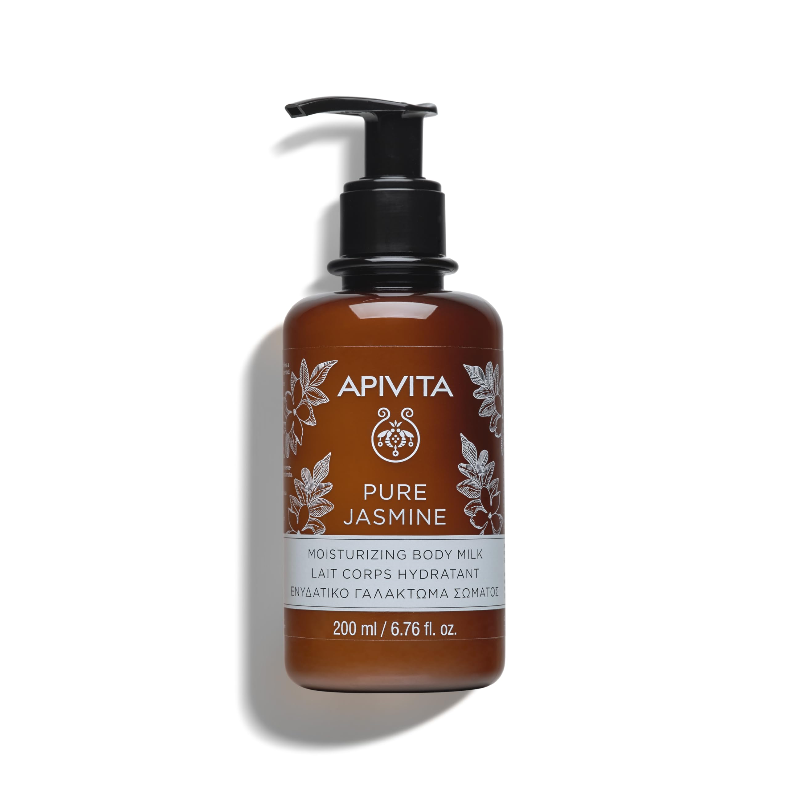 Apivita Pure Jasmine Moisturizing Body Milk 200ml - A Gentle Body Moisturizer with Jasmine, Essential Oils & Honey - It Moisturizes & Soothes Skin