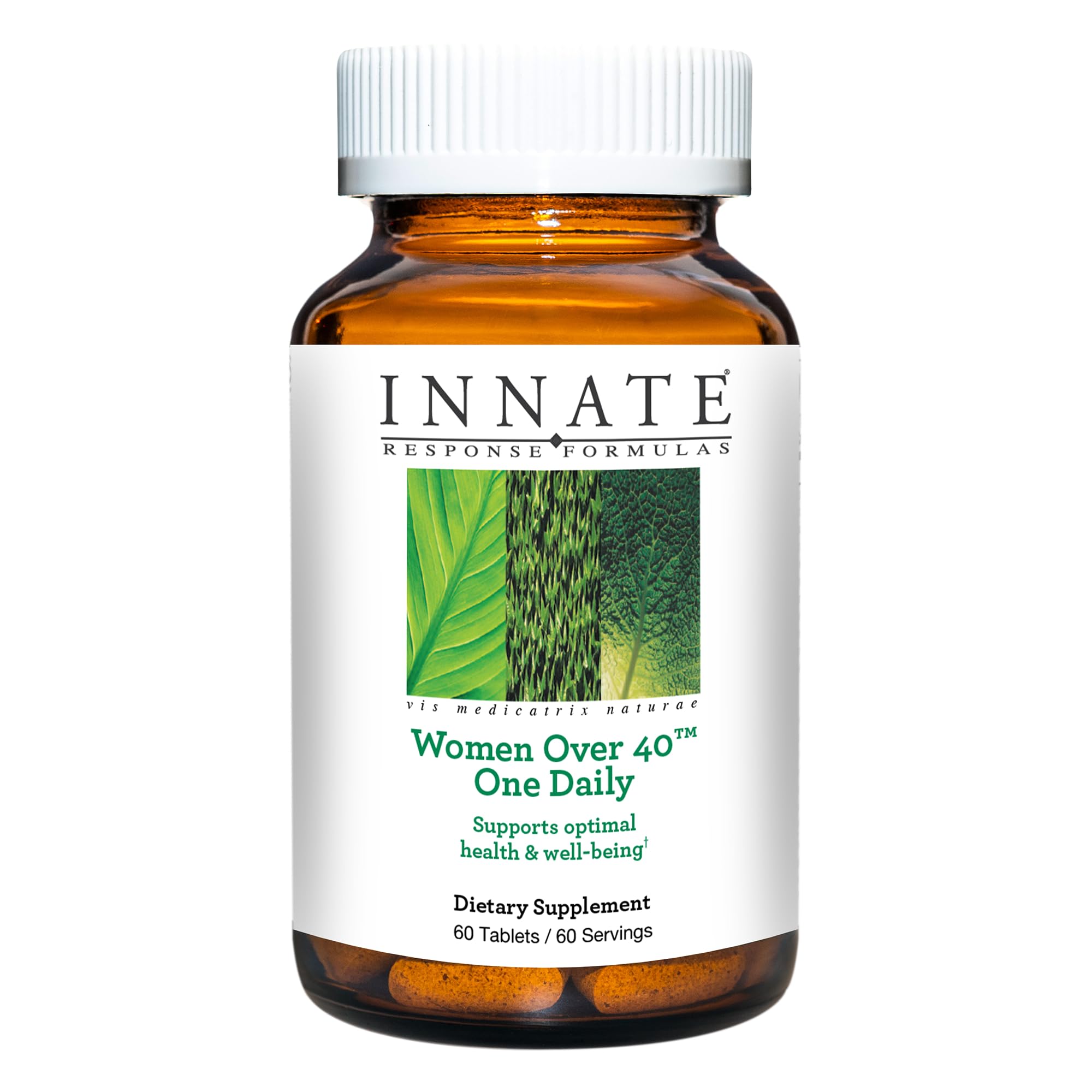 INNATE Response Formulas Women Over 40 One Daily - Daily Multivitamin For Women Over 40 - With Vitamins A, C, and E - Vegetarian, Non-GMO - Made Without 9 Food Allergens - 60 tablets (60 Servings)