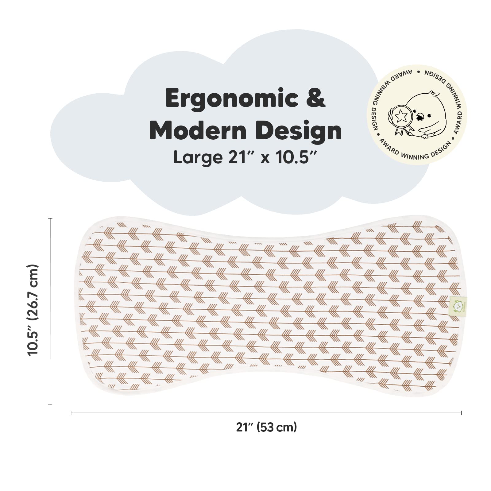 Organic Burp Cloths Baby Boy & Girl - 5-Pack Super Absorbent Cotton Burping Cloths for Babies, Soft & Plush Newborn Spit Up Rags, Infant Towels for Milk Spit Up, Unisex, Large 21 x 10 (Pink Dreams)