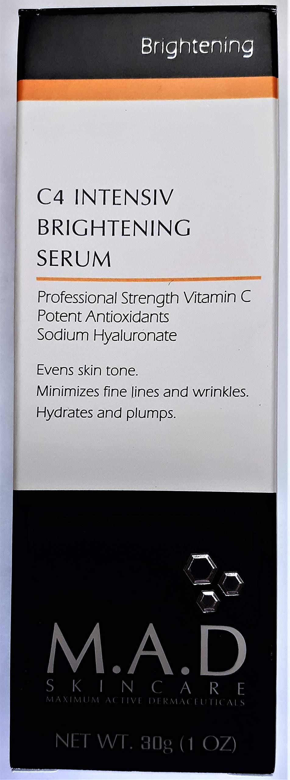 M.A.D Skincare C4 Intensiv Brightening Serum W/ Pro Strength Vitamin C 1 oz.