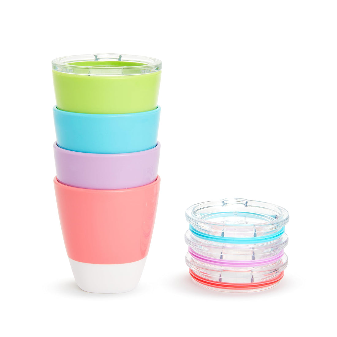 Munchkin® Splash™ Open Toddler Cups with Training Lids, 7 Ounce, Multicolored, 4 Pack