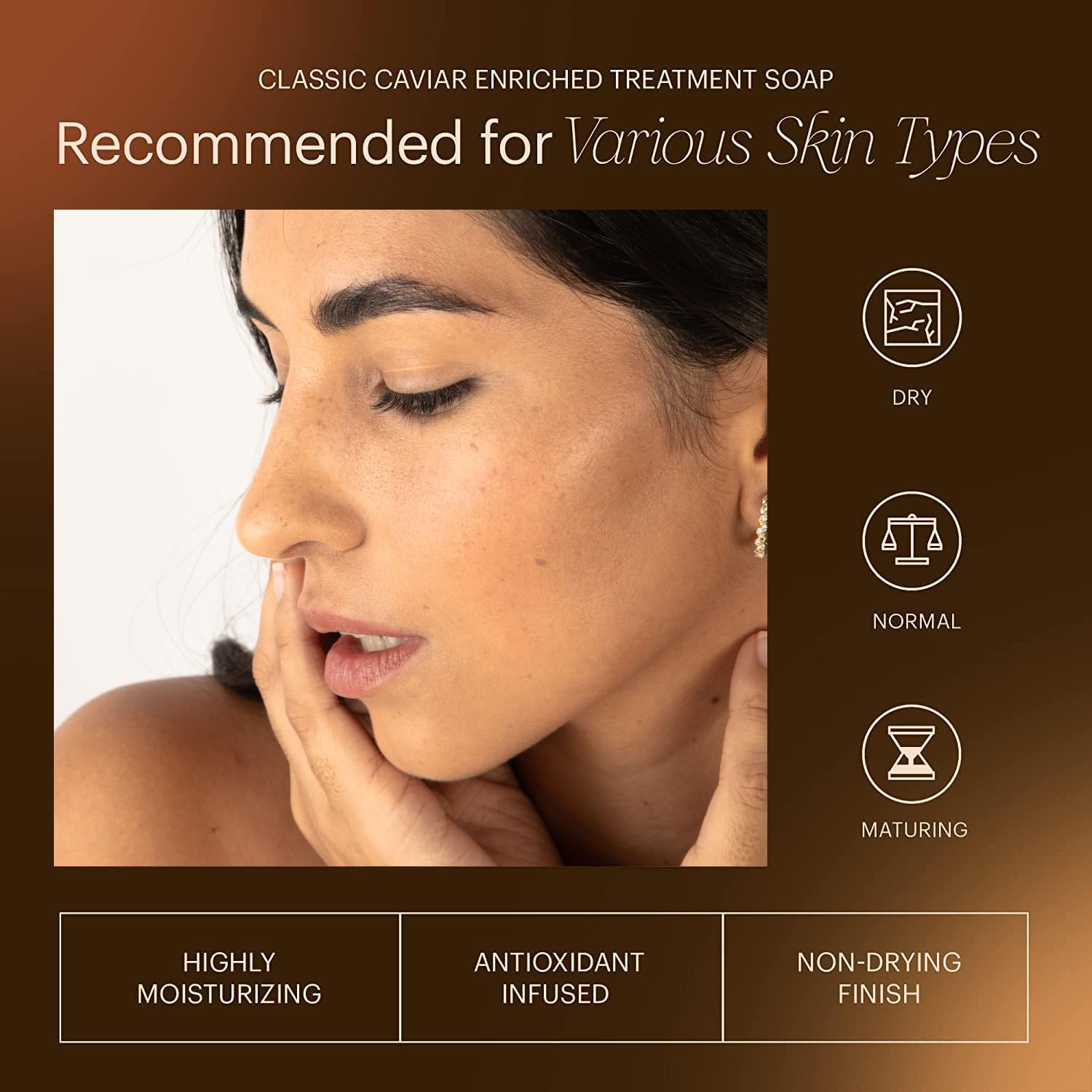 Makari Classic Caviar Enriched Treatment Soap 7.0 oz – Moisturizing & Brightening Bar Soap for Face & Body – Anti-Aging Cleanser Combats Dryness, Dullness, Wrinkles & Blemishes