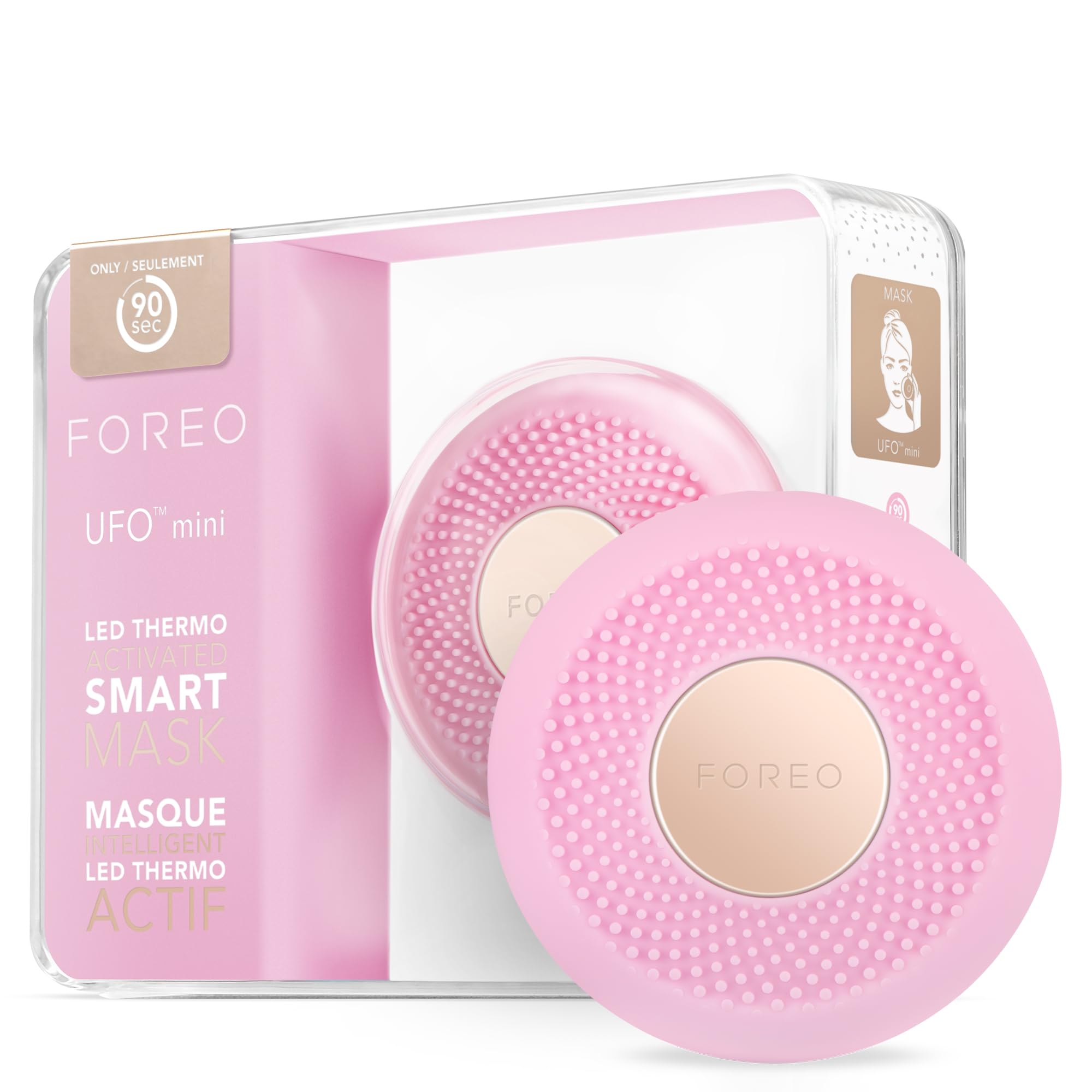 FOREO UFO Mini Face Mask Treatment, Full LED Spectrum & Red Light Therapy for Face, Warming, Face Moisturizer, Dark Spot & Acne Scar Treatment for Face, Anti Aging, Nourishing, Mint