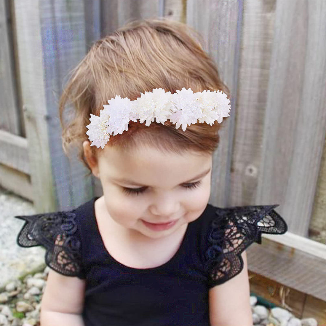 mligril 3pcs Baby Girl Floral Headbands Set-Elastic Hair Band Crown Flower Wraps for Newborn Infant Toddler (3, Pink)