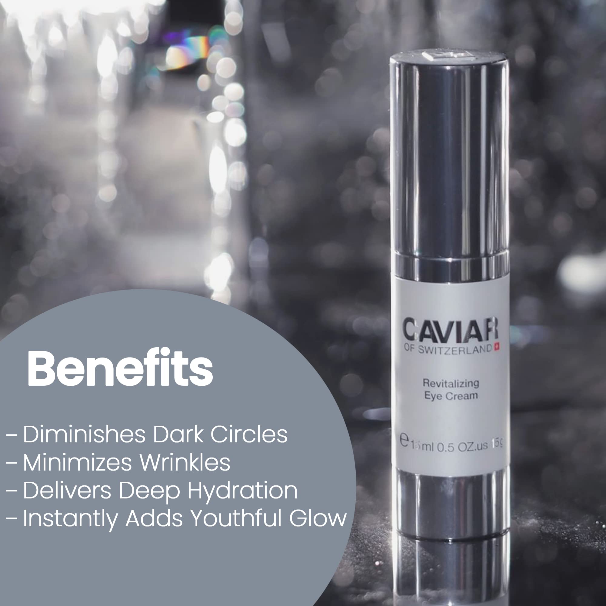 Caviar of Switzerland Intensive Eye Cream.Amazing Brightener 15ml