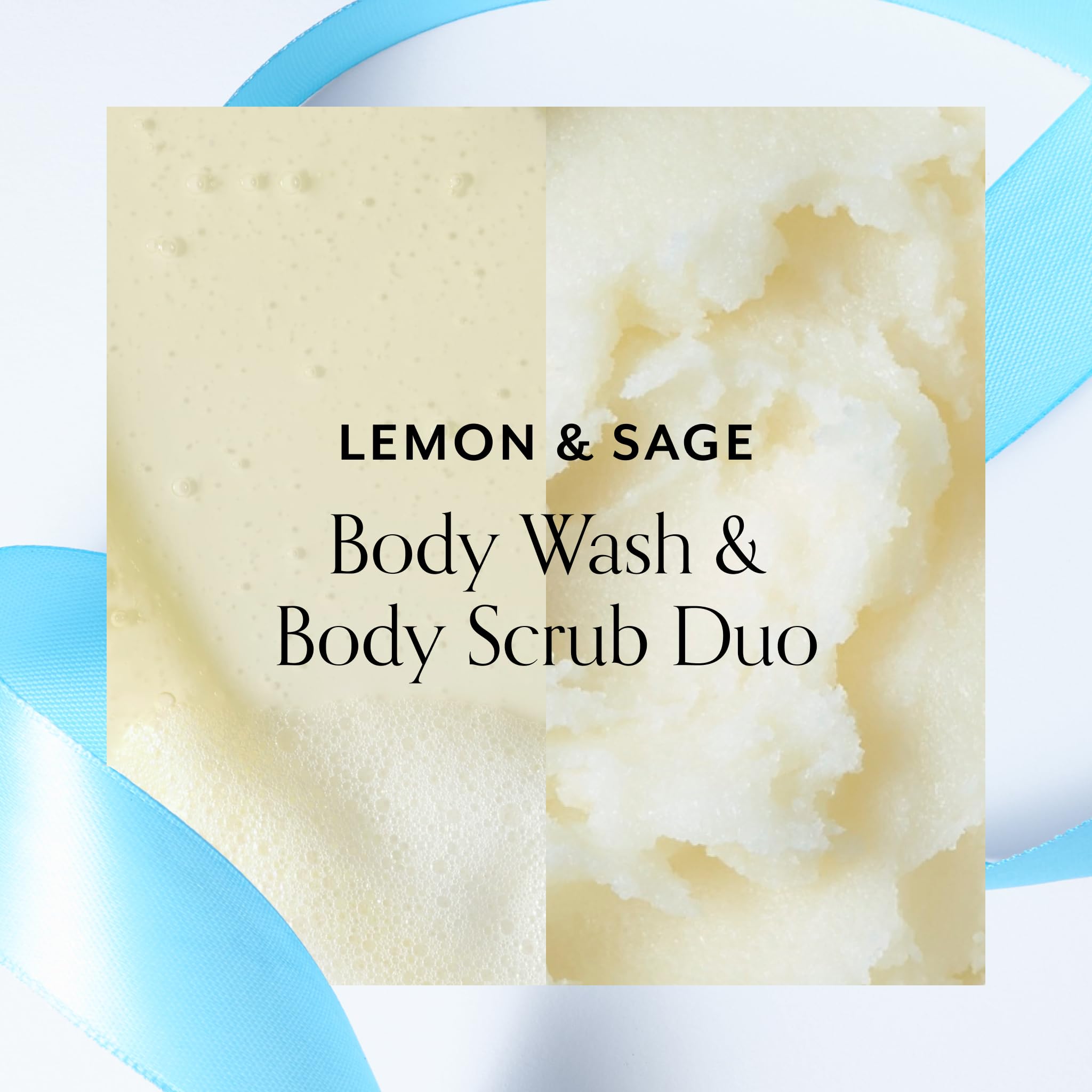 Bliss Lemon Love Exfoliating Duo: Soapy Suds Body Wash & Body Scrub with Shea Butter and Coconut Oil - Lemon and Sage - 17 Fl Oz - Gentle and Hydrating for Supremely Soft Skin
