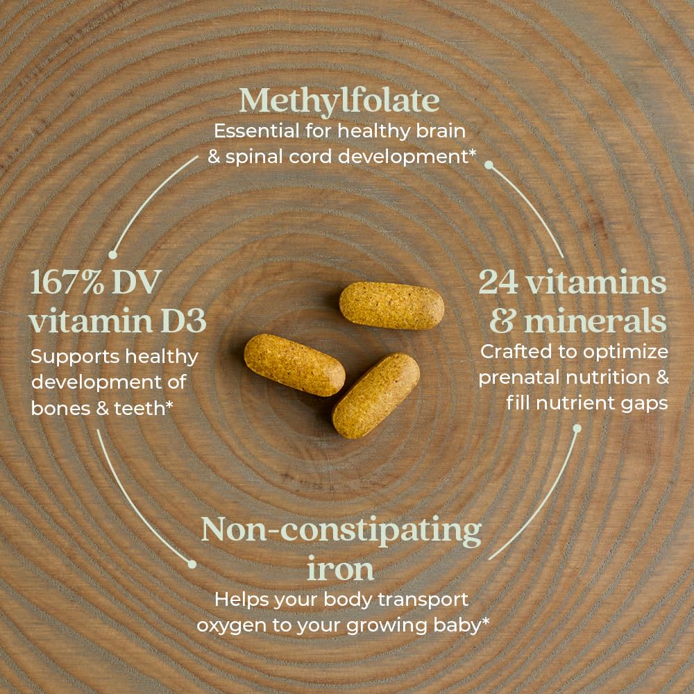 New Chapter Advanced Perfect Prenatal Vitamins, 270ct, Made with Organic, Non-GMO Ingredients for Healthy Baby & Mom - Folate (Methylfolate), Whole-Food Fermented Iron, Vitamin D3 + Ginger