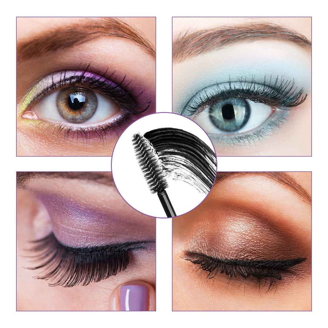 Adecco LLC 5 pcs 4ML Reusable Empty Bottle Tube Container for Eyelash Growth Oil /Mascara with Brush for Home and Travel