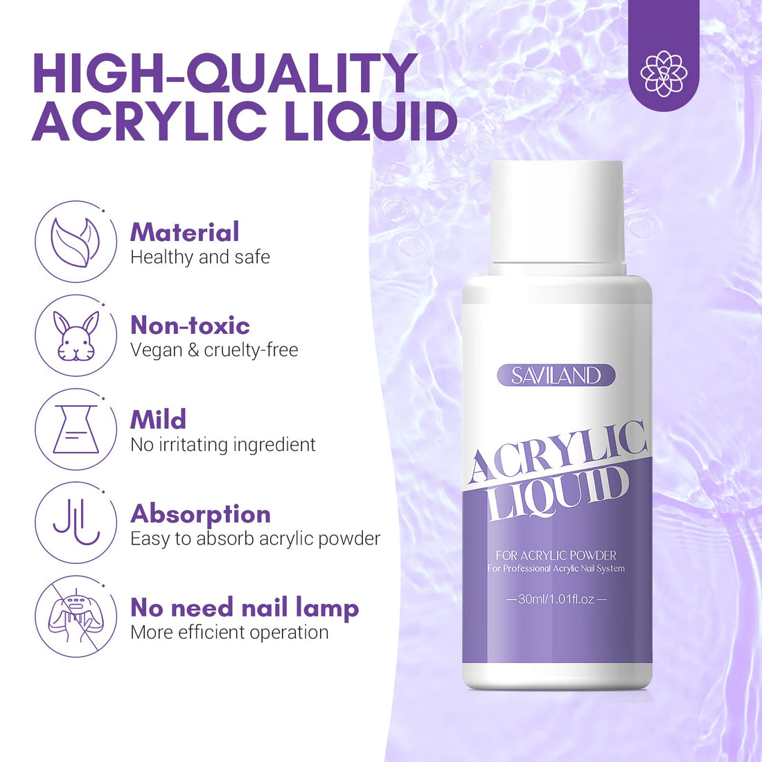 SAVILAND Acrylic Nail Kit with Drill: Professional Nails Kit Acrylic Set for Beginners with Everything White Pink Clear Acrylic Powder and Liquid Set Brushes 100 Forms Manicure Tools Home Salon DIY