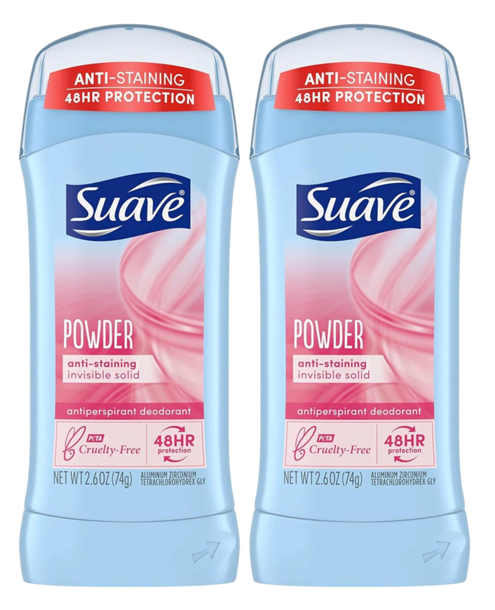 Suave Deodorant 2.6 Ounce 24Hr Powder Invisible Solid (76ml) (2 Pack)