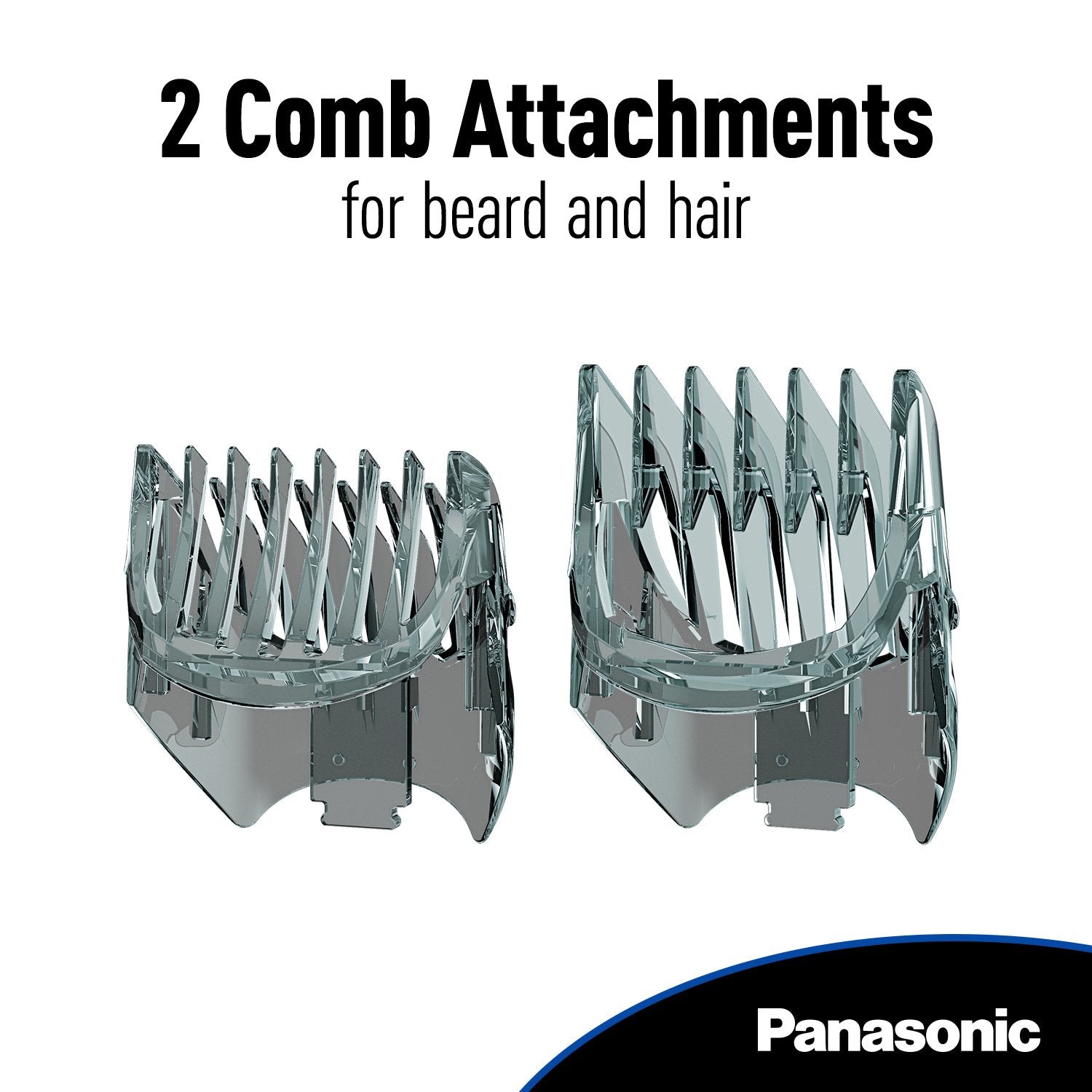 Panasonic Hair and Beard Trimmer, Men's, with 39 Adjustable Trim Settings and Two Comb Attachments for Beard and Hair, Corded or Cordless Operation, ER-GB60-K