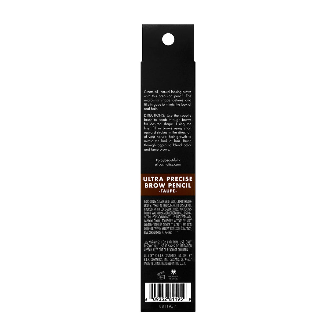 e.l.f, Ultra Precise Brow Pencil, Creamy, Micro-Slim, Precise, Defines, Creates Full, Natural-Looking Brows, Tames and Combs Brow Hair, Taupe, 0.002 Oz