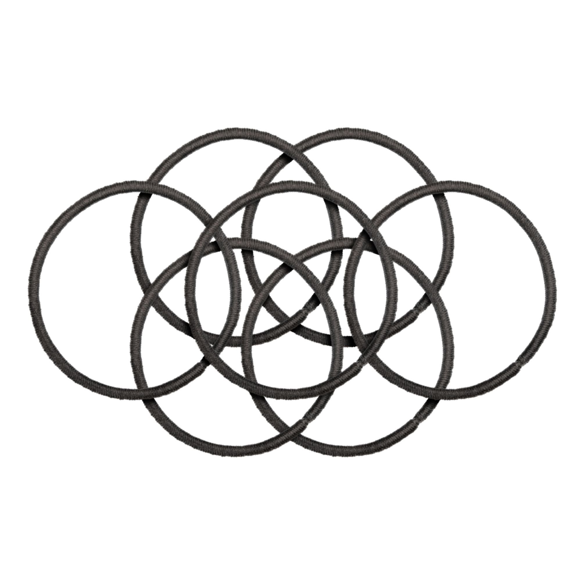 Goody Ouchless Hair Elastics, Black, 36 Count (Pack of 3)