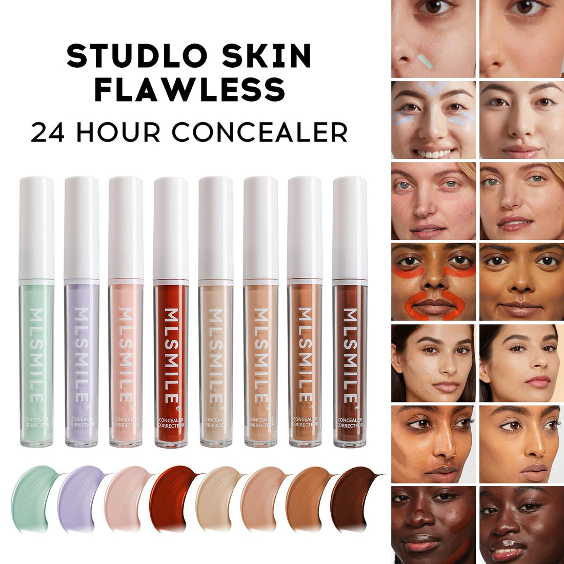 Easilydays Lavender Flawless Liquid Foundation, HD Studio Skin Flawless Neutralizes Makeup Base, Natural Coverage, Waterproof, Lightweight, Conceals, Unwanted Yellow Tones Dullness, or Sallowness, 02