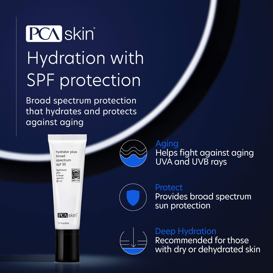 PCA SKIN Hydrator Plus Broad Spectrum SPF 30 - Zinc Oxide Daily Moisturizing Face Sunscreen, Ocean-Friendly Formula (1.7 oz)