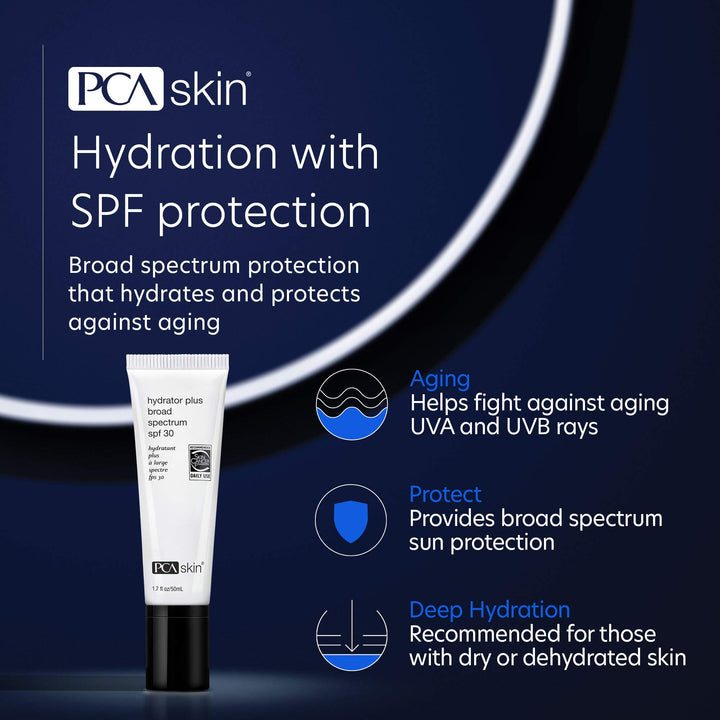 PCA SKIN Hydrator Plus Broad Spectrum SPF 30 - Zinc Oxide Daily Moisturizing Face Sunscreen, Ocean-Friendly Formula (1.7 oz)