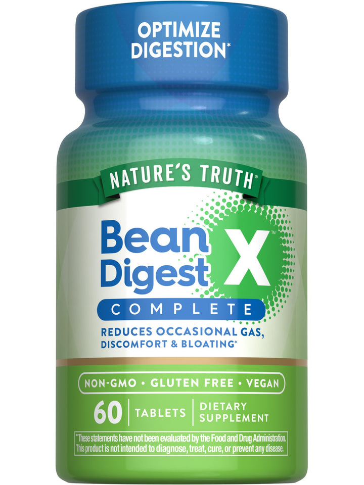 Nature's Truth Bean Digest Enzyme Pills | 60 Tablets | Vegan, Non-GMO & Gluten Free Supplement
