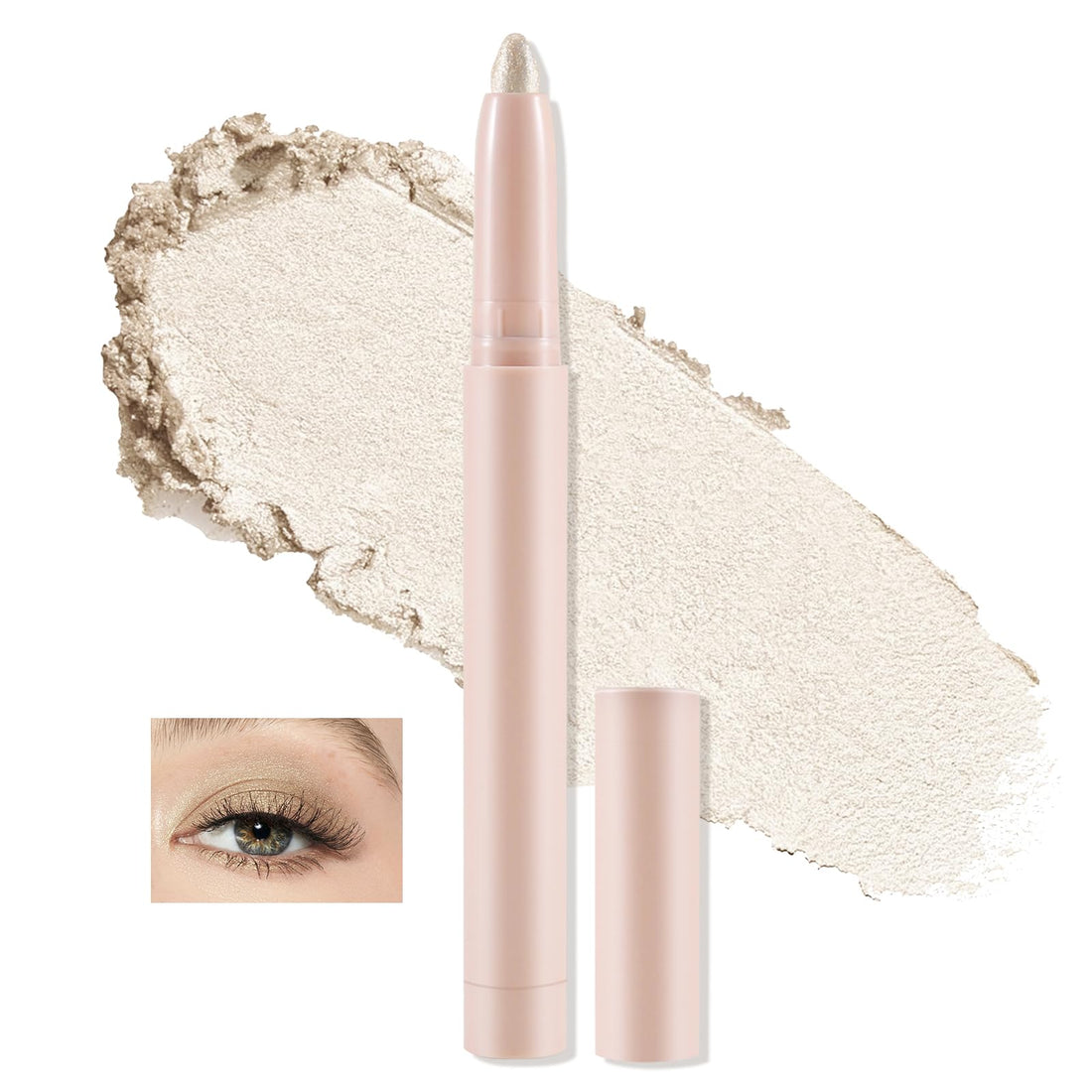 Boobeen Waterproof Eyeshadow Pencil, Cream Eye Shadow Pen, Matte & Shimmer Crayon Long Lasting Eyeshadow Makeup, Quick-drying for Eye Brightener Makeup
