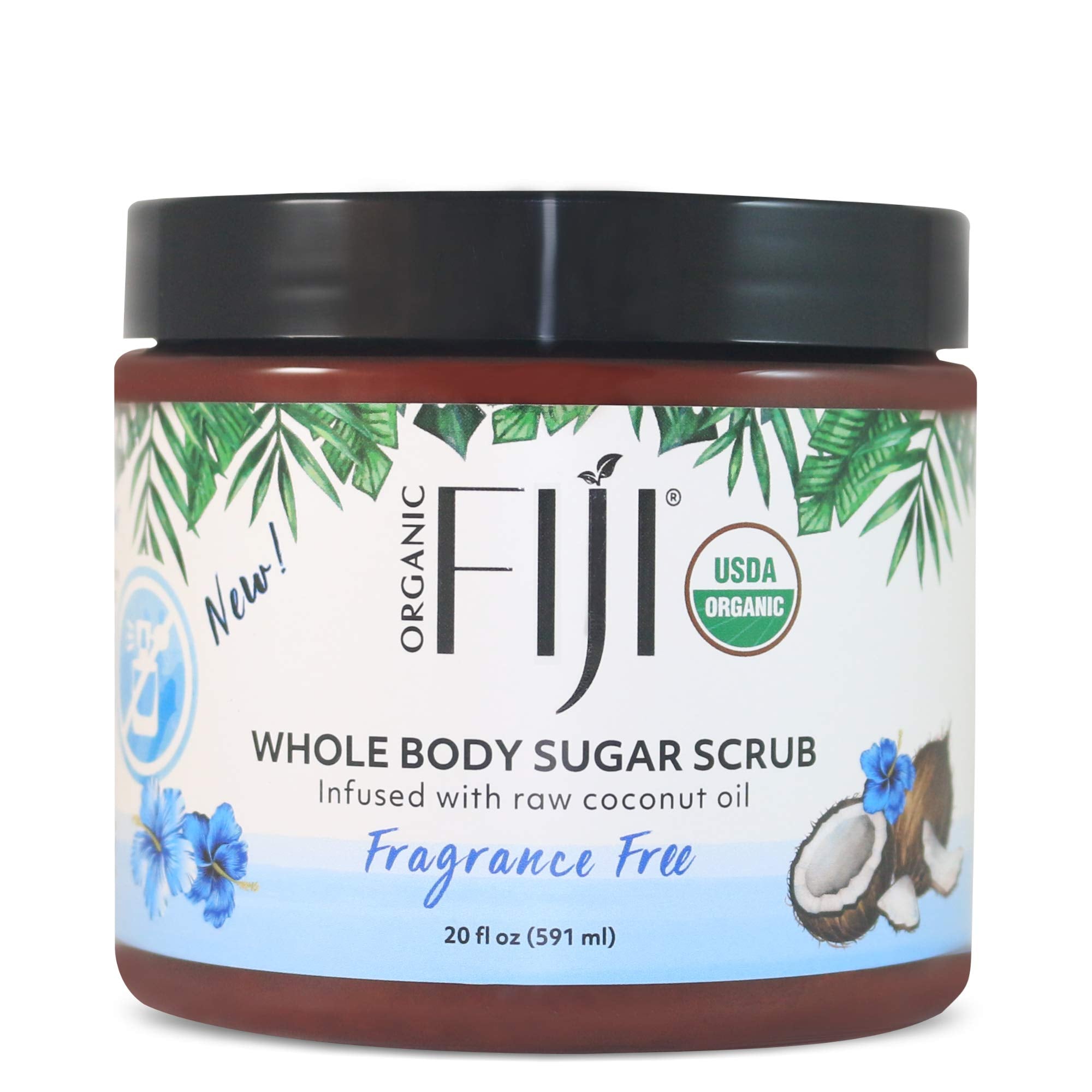 Organic Fiji Sugar Polish, White, Fragrance Free, 20 Ounce