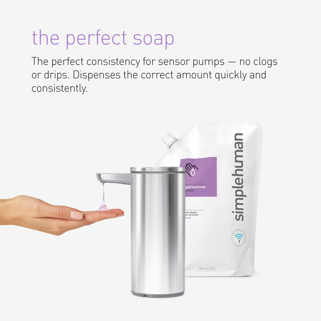 Mandarin Orange, 3 Pack: Simplehuman Mandarin Moisturizing Liquid Hand Soap 34 Fl. Oz. Refill Pouch (Pack Of 3)