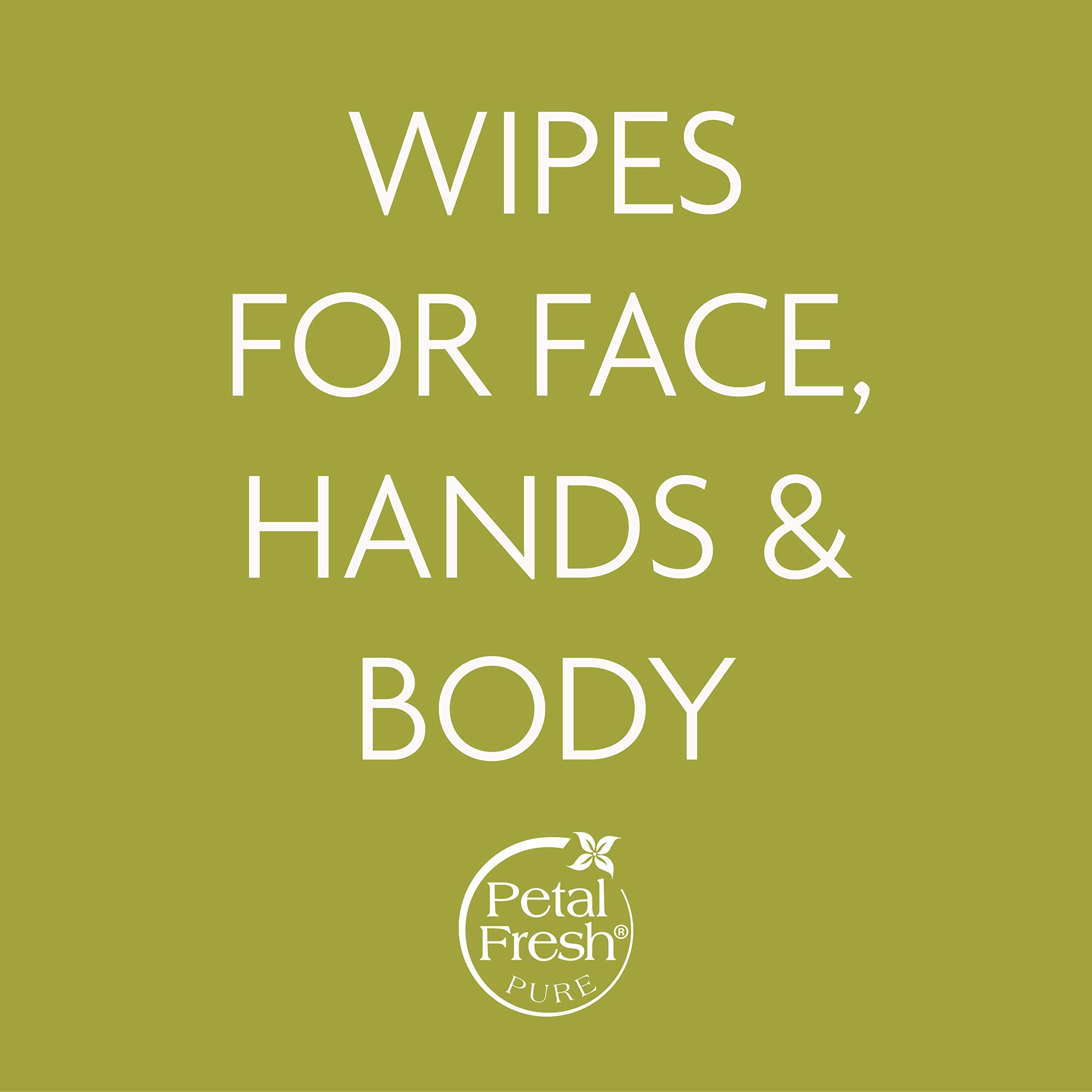 Petal Fresh Softening & Protecting Avocado & Olive Oil Makeup Removing, Cleansing Towelettes, Gentle Face Wipes, Daily Cleansing, Vegan and Cruelty Free, 60 count