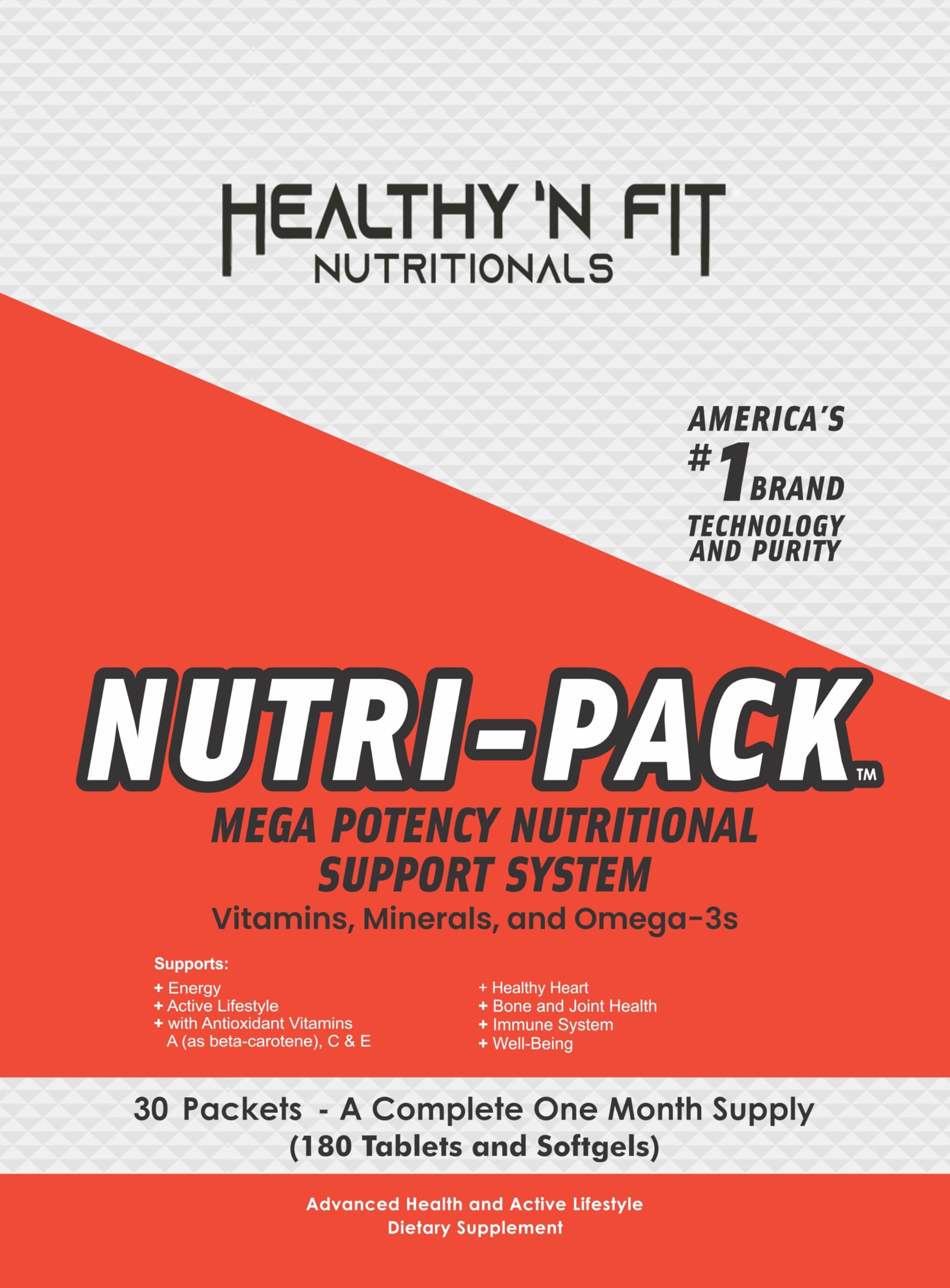 Healthy 'N Fit NUTRI Pack - 30 Day Pkt -One Pack Daily, Multivitamin All-in-One Packets
