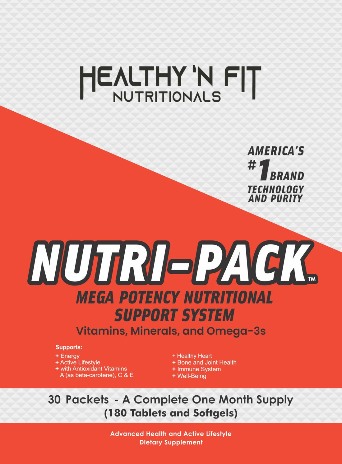 Healthy 'N Fit NUTRI Pack - 30 Day Pkt -One Pack Daily, Multivitamin All-in-One Packets