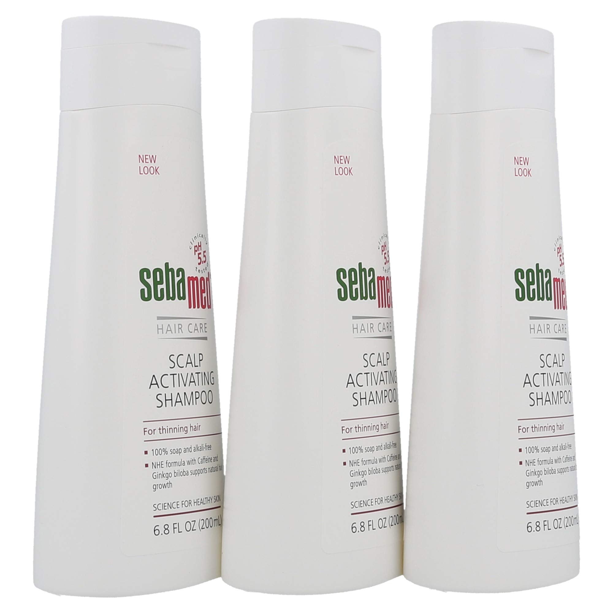 SEBAMED Anti Hair Loss Scalp Activating Shampoo for Thinning Hair Supports Natural Hair Growth Helps Fight Hair Loss Dermatologist Recommended (200 Milliliters) Pack of 3