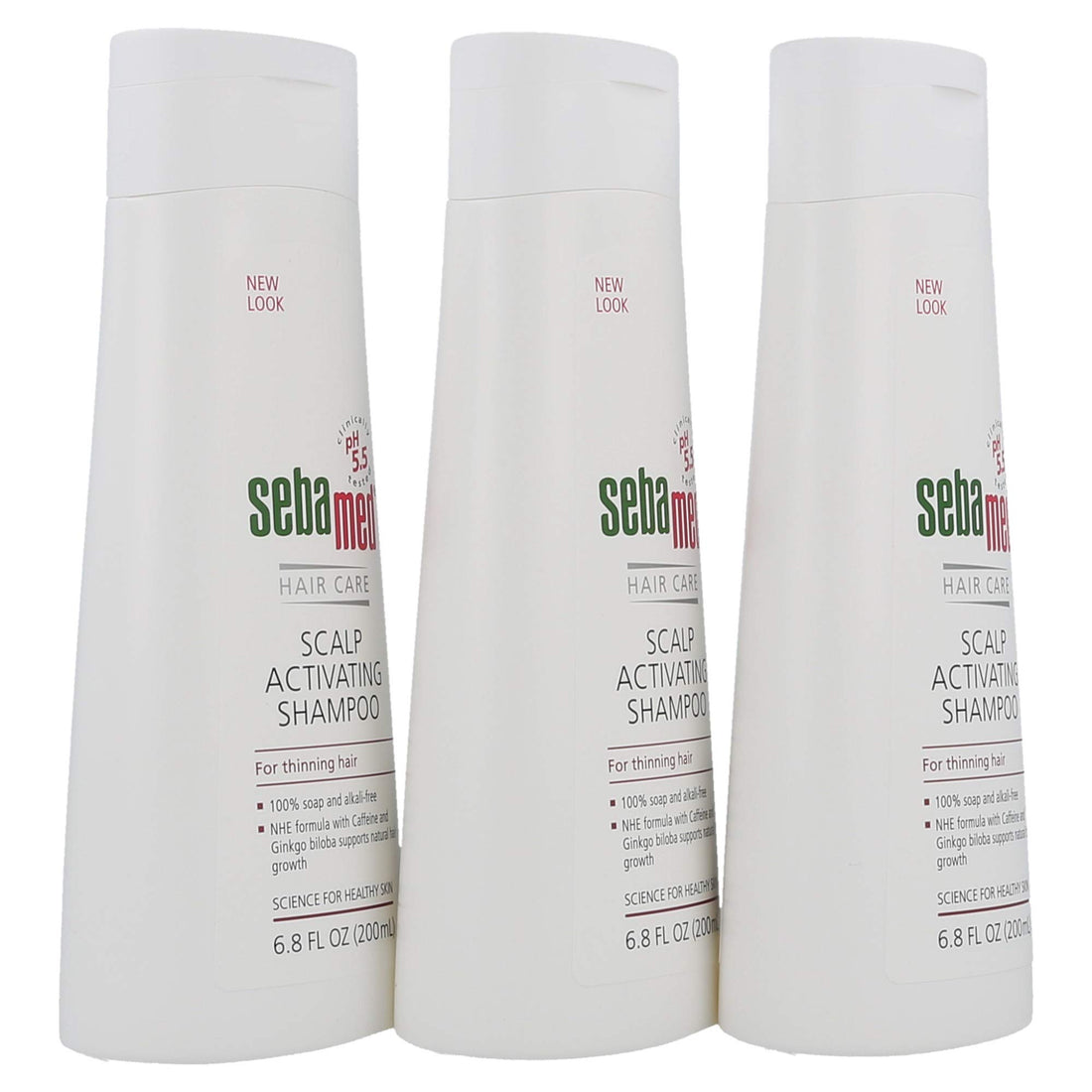 SEBAMED Anti Hair Loss Scalp Activating Shampoo for Thinning Hair Supports Natural Hair Growth Helps Fight Hair Loss Dermatologist Recommended (200 Milliliters) Pack of 3