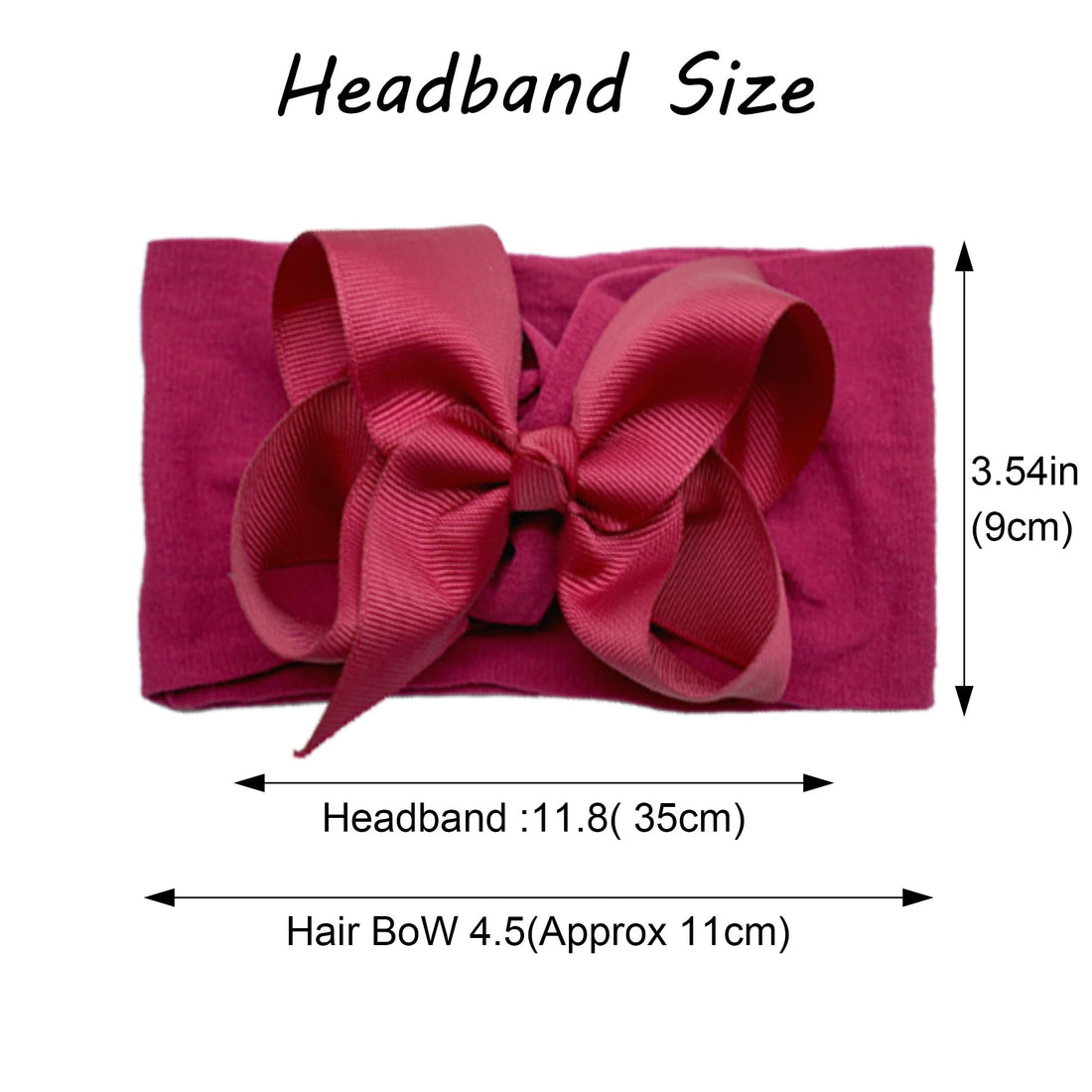 CÉLLOT 20 Colors Baby Girl Headbands with 4.5 Inches Hair Bows Nylon Turban Head Wraps Headbands for Newborn Infants and Toddlers