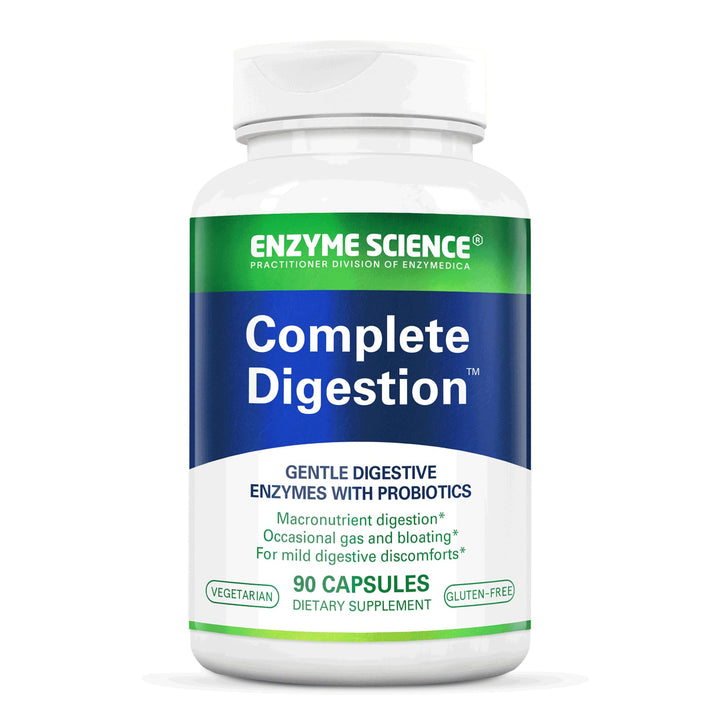 Enzyme Science, Complete Digestion, 3-in-1 Gut Health Support for Men & Women, Probiotic Blend+Digestive Enzymes+ATPro, 90 Capsules