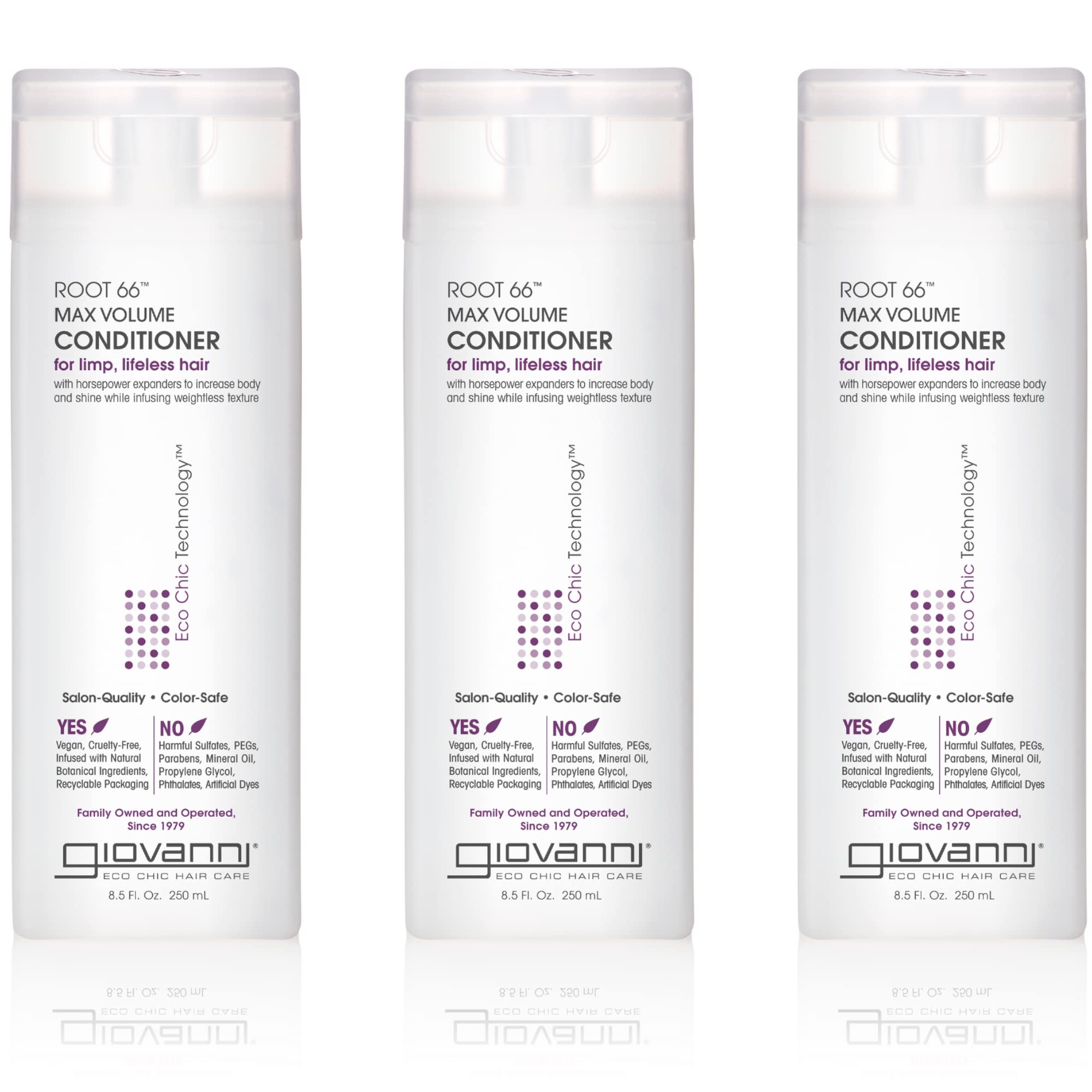 GIOVANNI Max Volume Conditioner Pack of, Root 66 (Horsetail Extract), Kiwi, 34 Fl Oz, (Pack of 4)