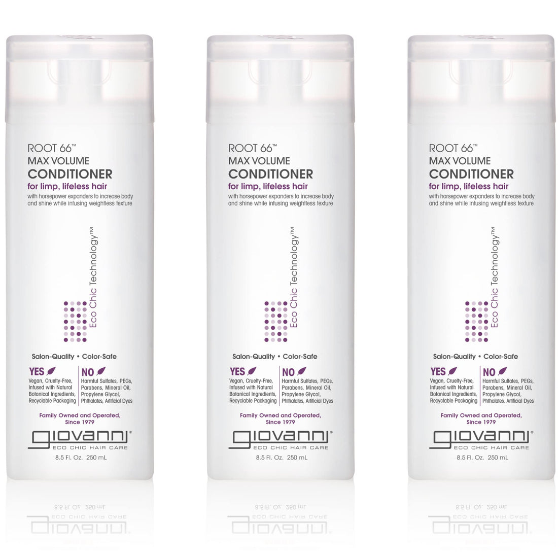 GIOVANNI Max Volume Conditioner Pack of, Root 66 (Horsetail Extract), Kiwi, 34 Fl Oz, (Pack of 4)