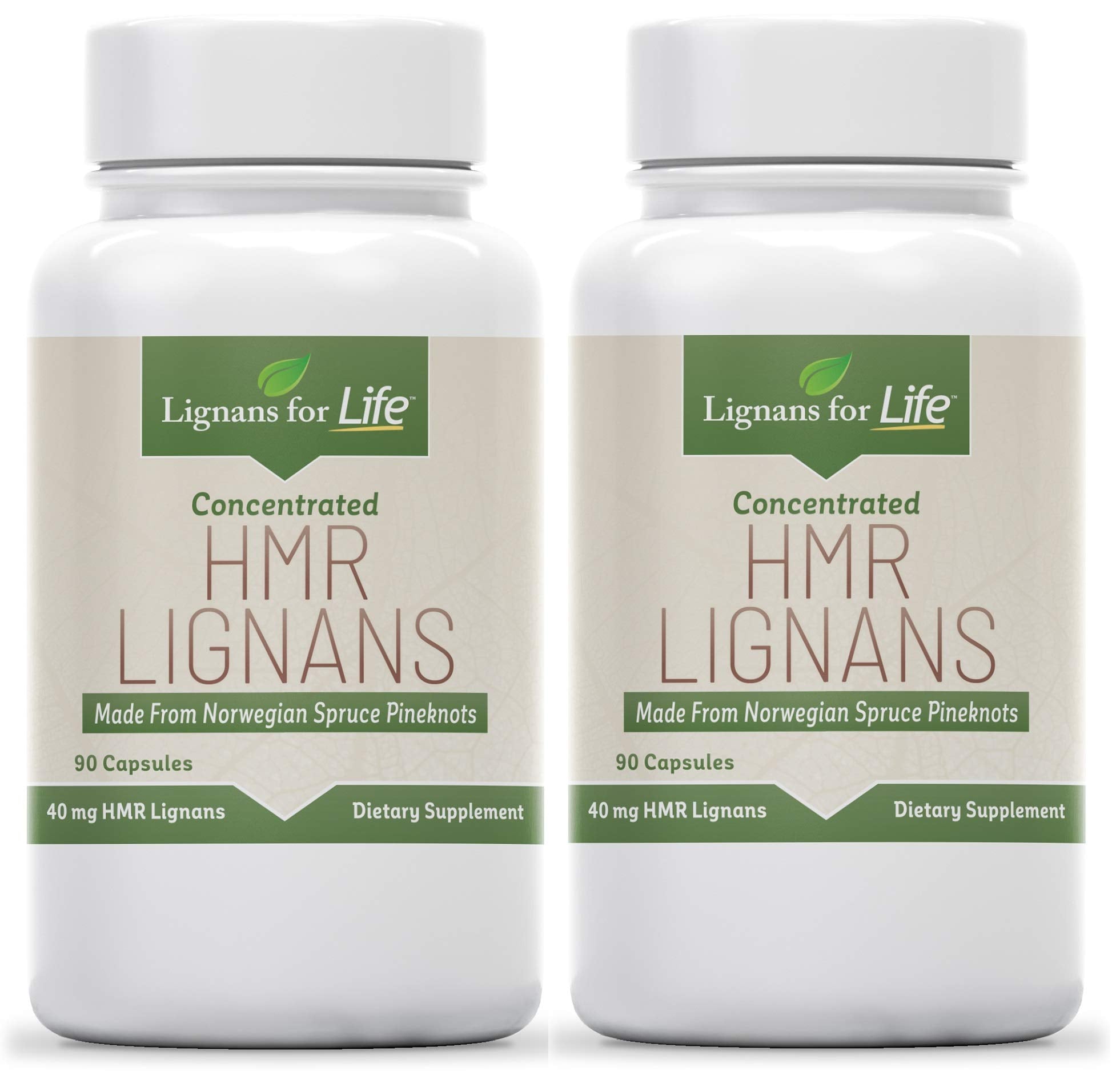 Lignans for Life HMR Lignans for Dogs, 40mg - 90 Capsules, Vitamin for Healthy Pet | Multivitamin | Wellness Supplement | 2-Pack