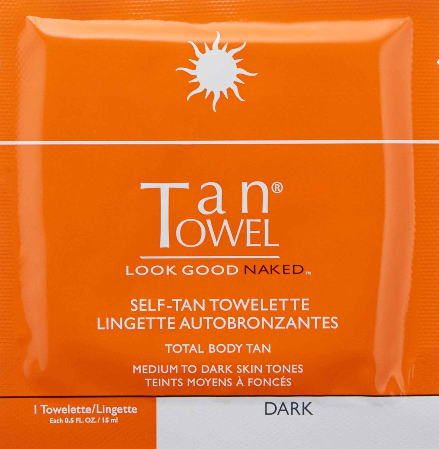 Tan Towel Total Body Tan Dark, 5 Count