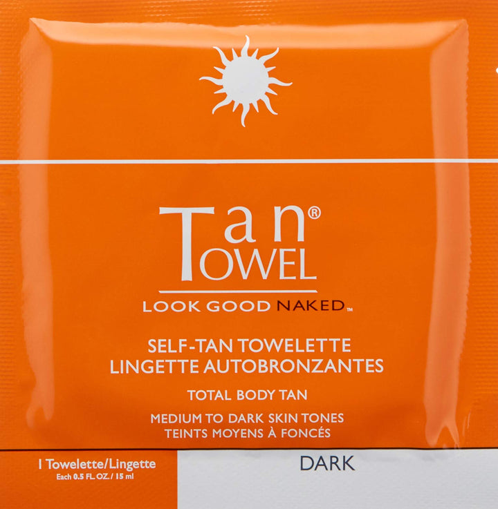 Tan Towel Total Body Tan Dark, 5 Count