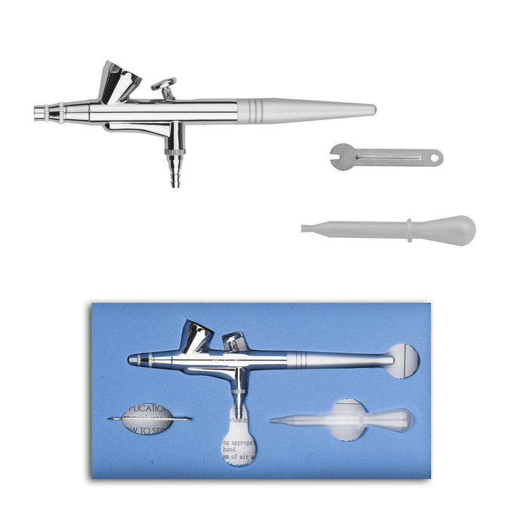 Pinkiou Mini Airbrush Makeup Spary Gun 0.4mm Needle Air Brush for Nail Temporary Tattoo (Single Gun)