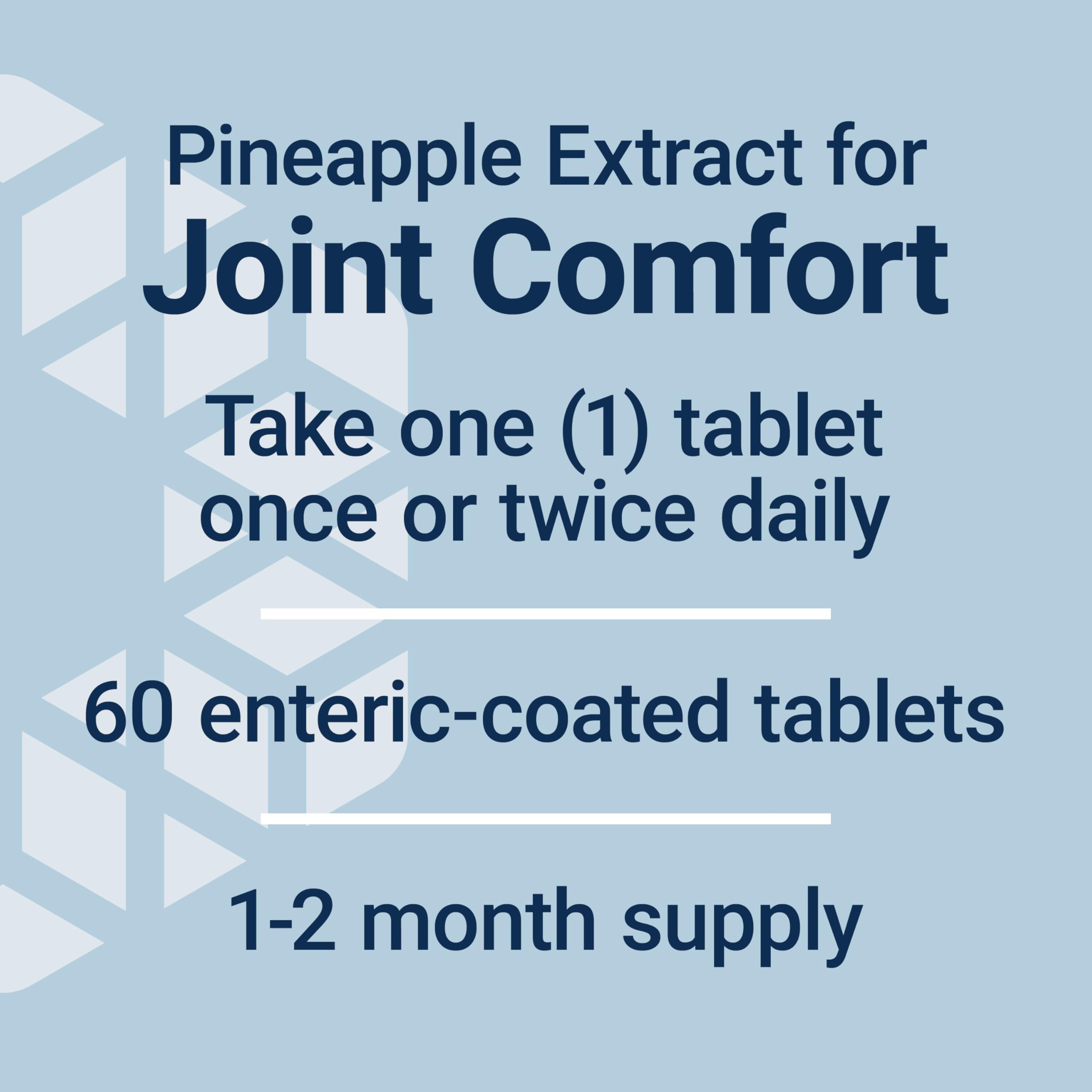 Life Extension Specially-Coated Bromelain, Pineapple Extract, Joint Health, Joint Comfort, Vegetarian, Gluten-Free, Non-GMO, 500 mg, 60 enteric-Coated Tablets