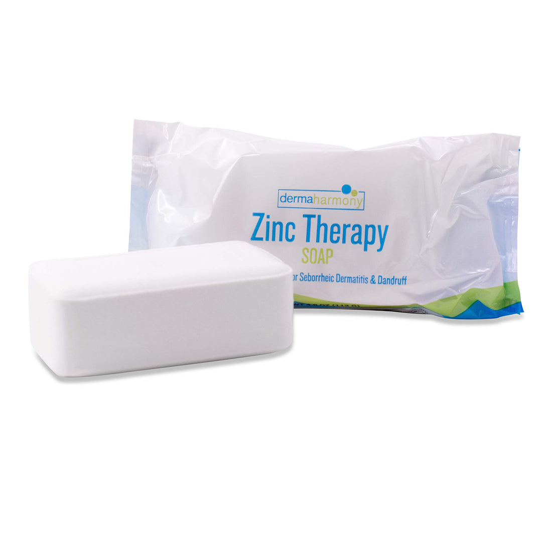 Set of 5 DermaHarmony 2% Pyrithione Zinc (ZnP) Bar Soap 4 oz - Crafted for Those with Skin Conditions - Seborrheic Dermatitis, Dandruff, etc.