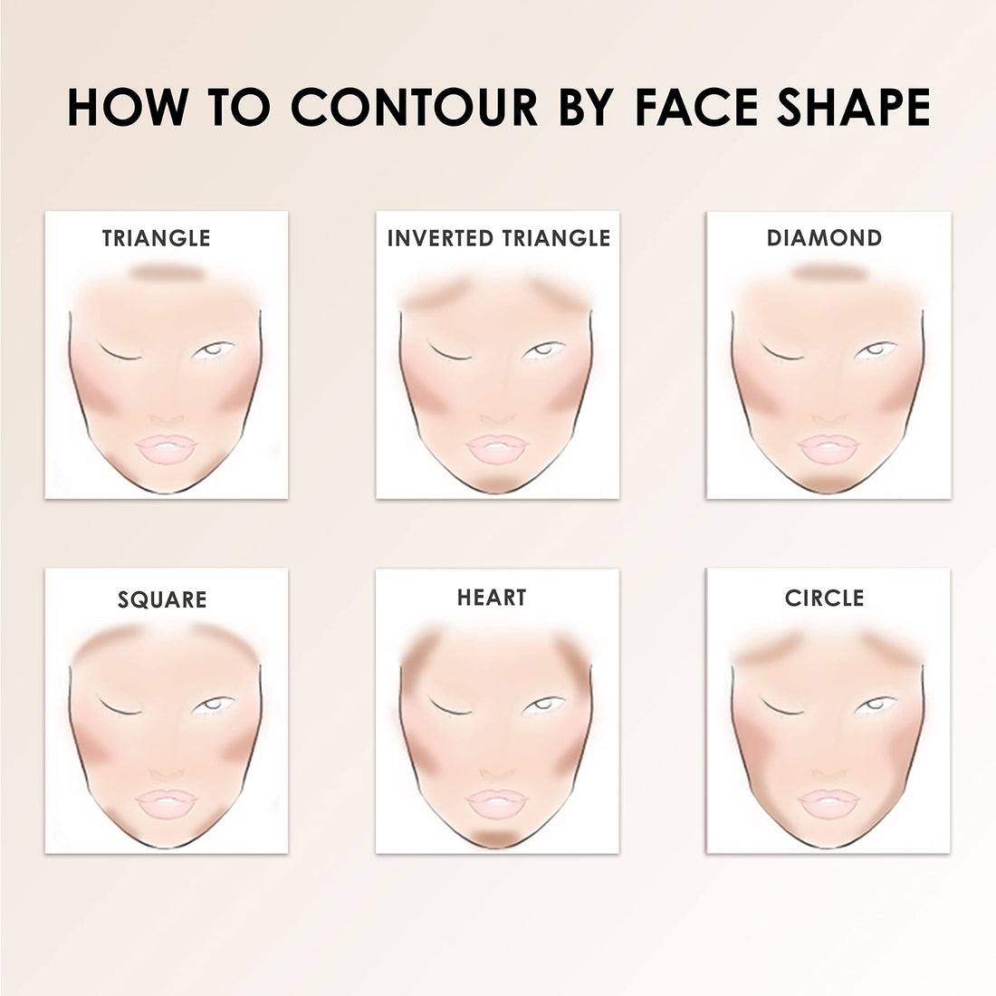TEMPTU S/B Silicone-Based Contour & Bronze Starter Set For Sculpting, Contouring & Adding Dimension To The Face | Includes 6 Shades