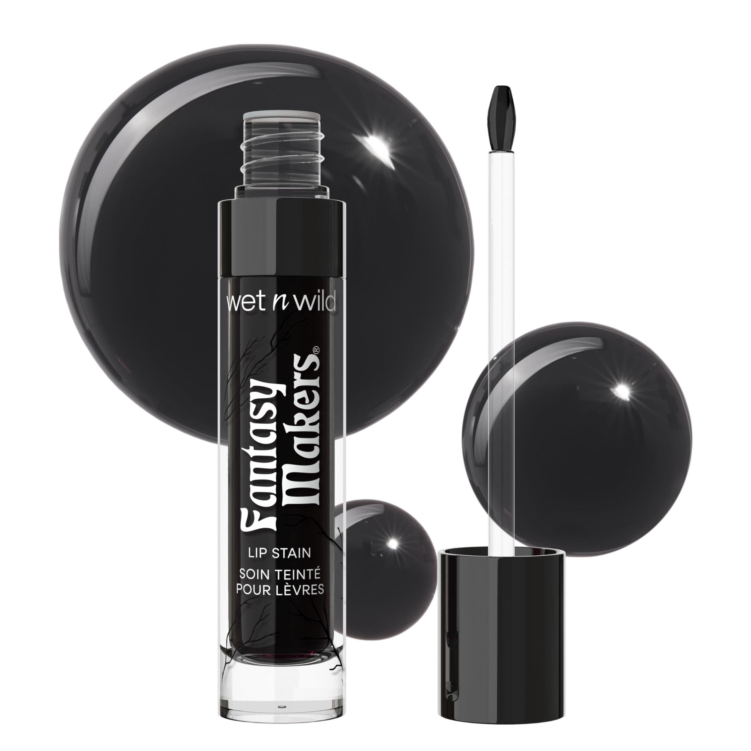 wet n wild Halloween Fantasy Makers Lip Stain, Long lasting Buildable Color, Weightless Formula, Cruelty-Free - Midnight Kiss