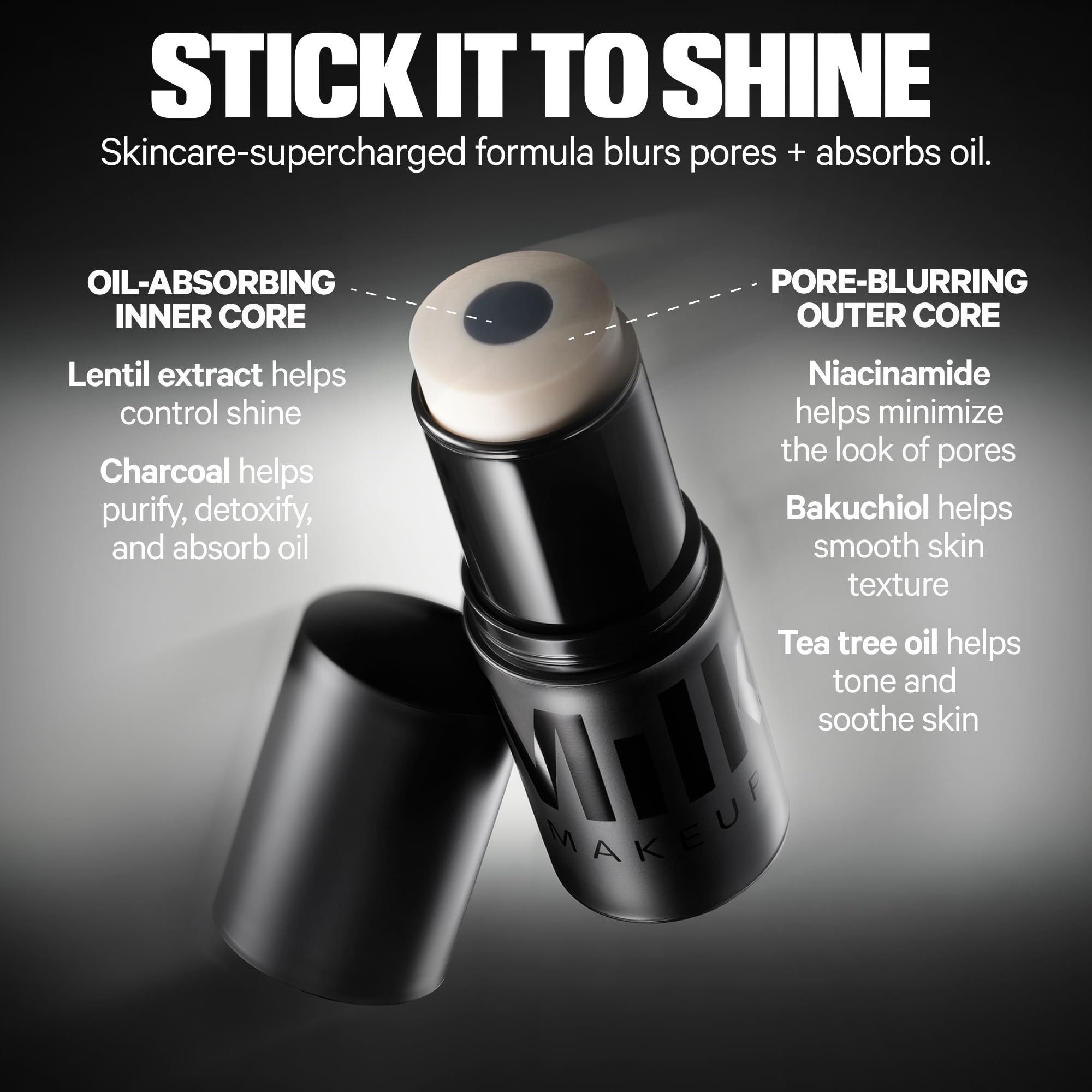Milk Makeup Pore Eclipse Matte Blur Stick - 0.44 oz - Mattifying & Blurring Primer Stick - Up to 16-Hour Wear - Non-Comedogenic - Vegan, Cruelty Free