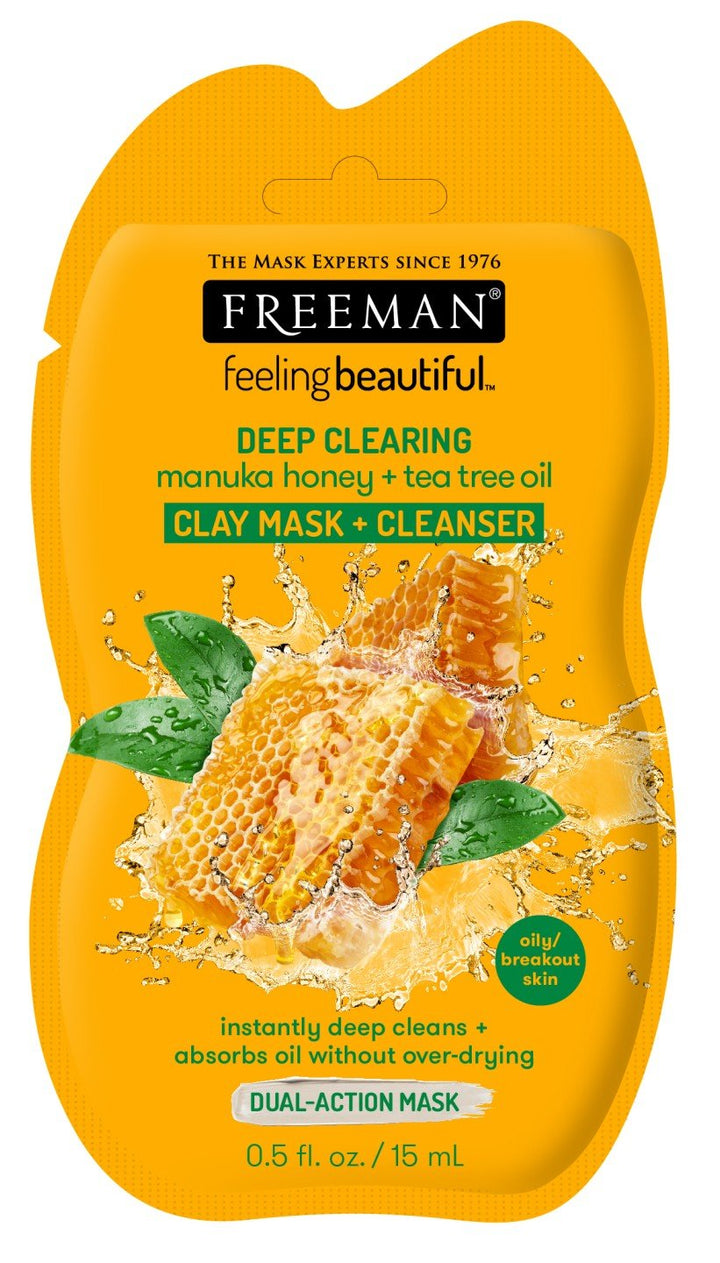 Freeman Facial Manuka Honey + Tea Tree Clay Mask (2 Pack)