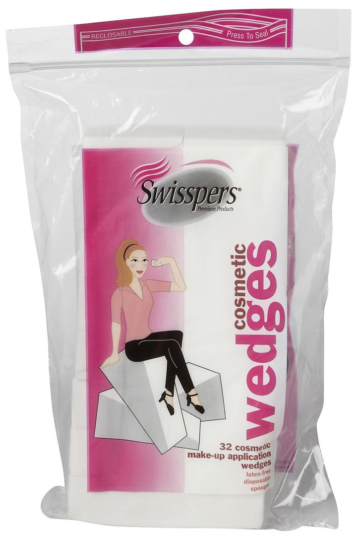 Swisspers Premium Cosmetic Wedges, 32 ct