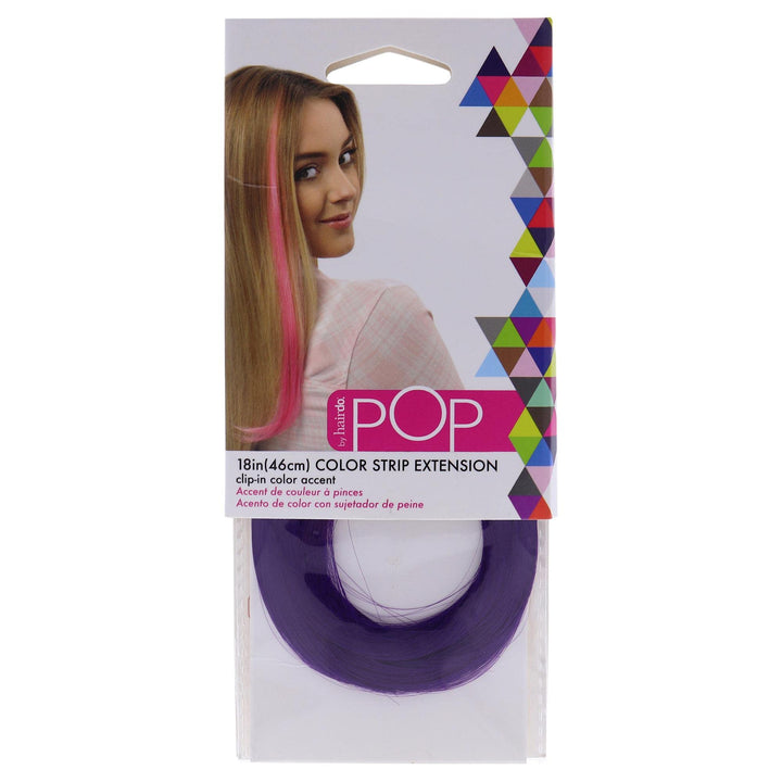 Hairdo Pop Color Strip Extension - Pink Sprinkles for Women - 18 Inch Hair Extension