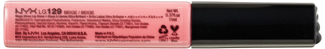 NYX Mega Shine Lip Gloss Beige 0.37 Ounce