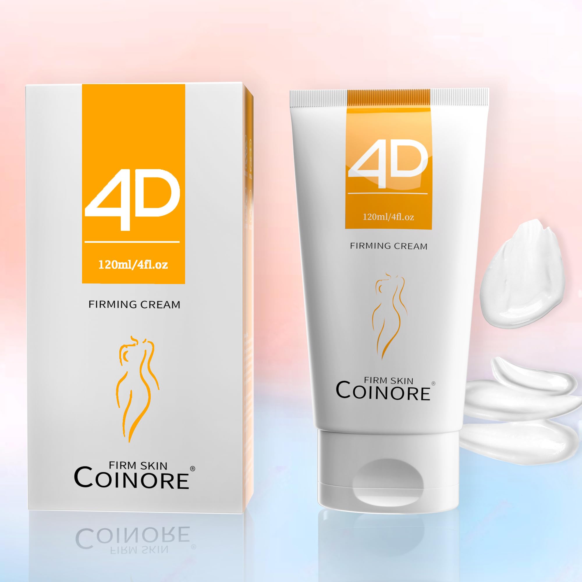 B Flat Belly Firming Cream - Skin Tightening Cream for Stomach, Moisturizing Firming Lotion,4 Fl Oz